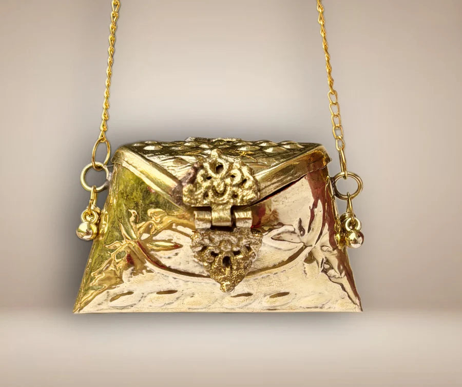 Golden Envelope Chain Bag