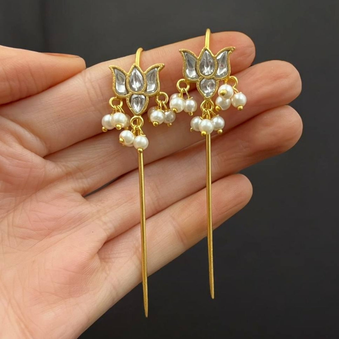 Moti Kamal Earrings