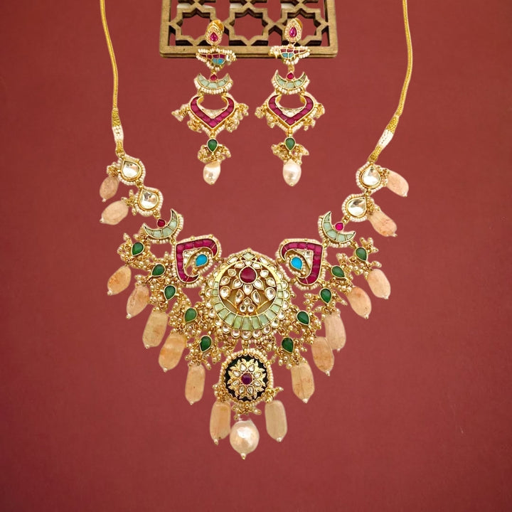 Jadau ragini chand necklace