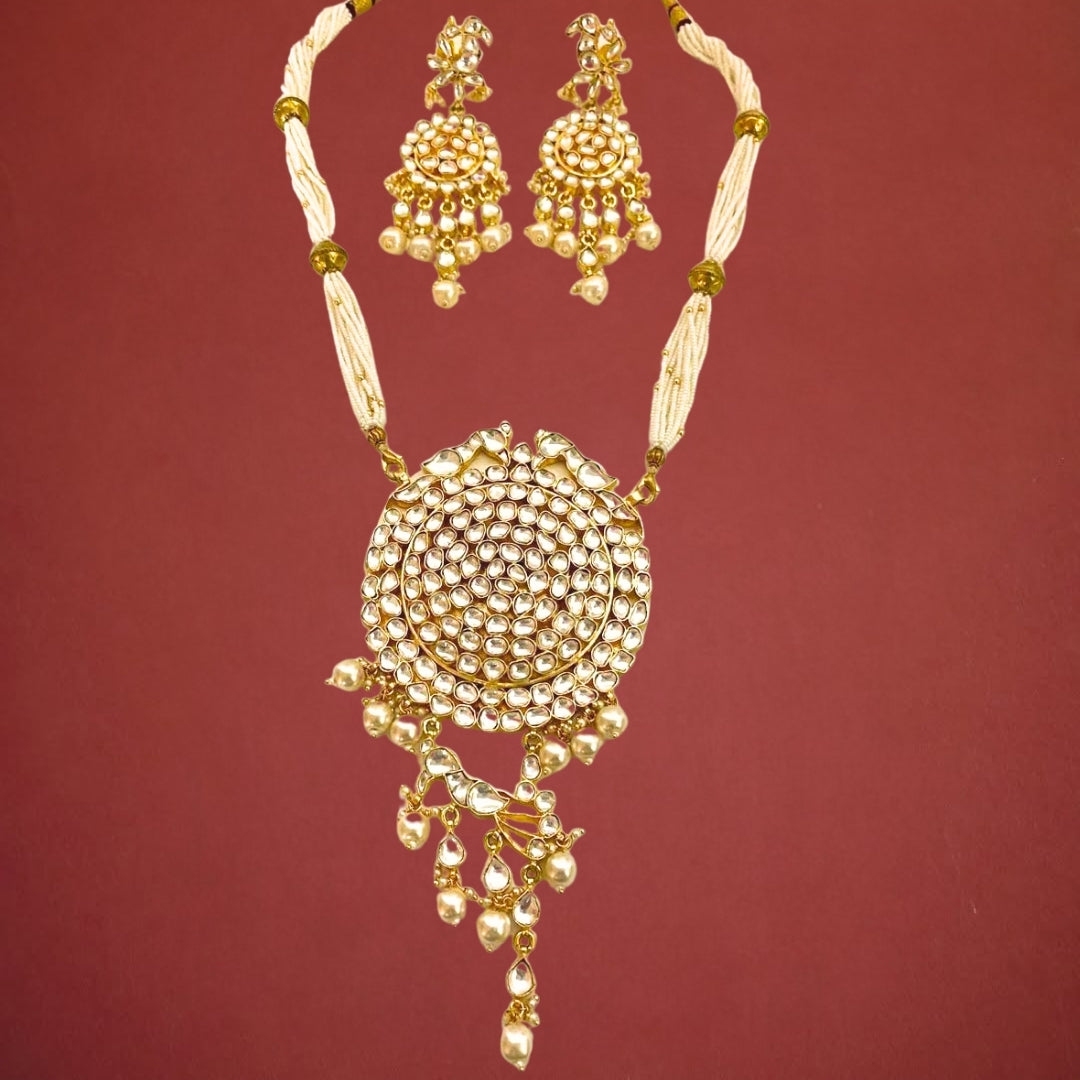 Kundan chakra pakshi necklace