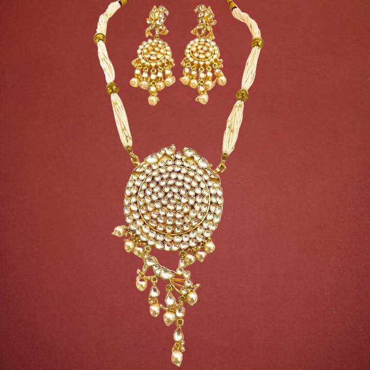 Kundan chakra pakshi necklace