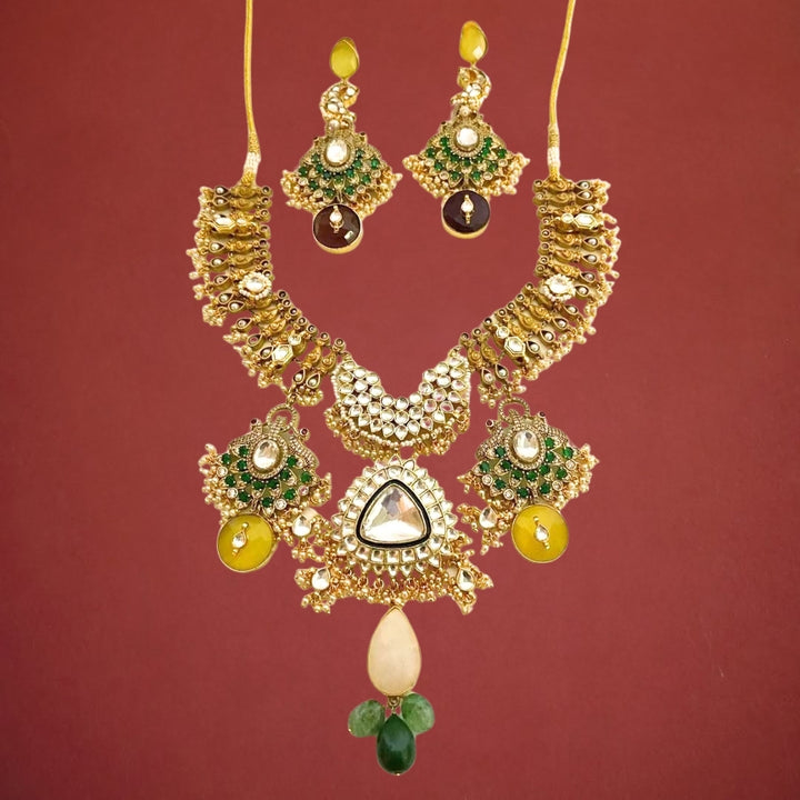 Kundan moti baagh necklace