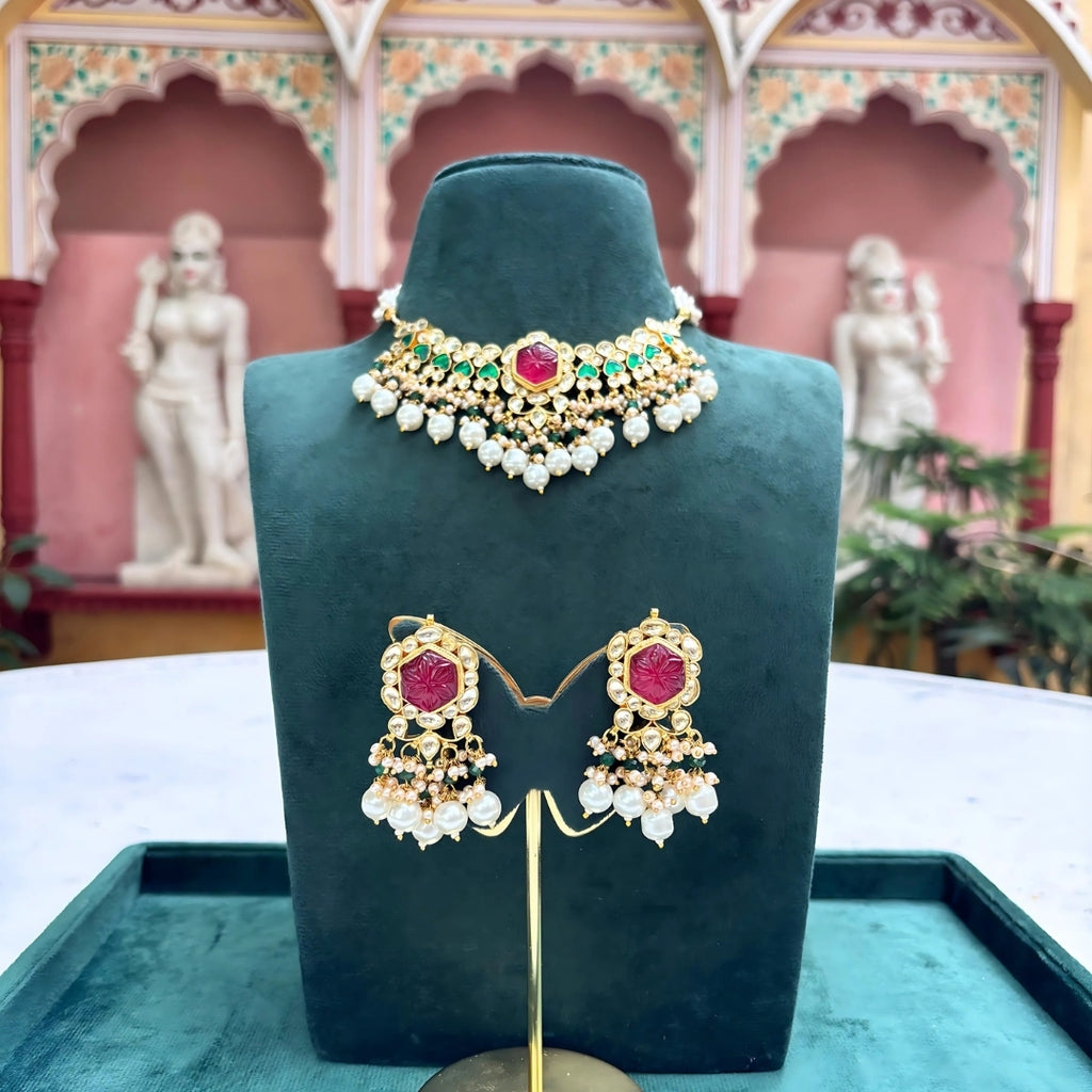 Pankhuri Jadau Set – A Symphony of Heritage