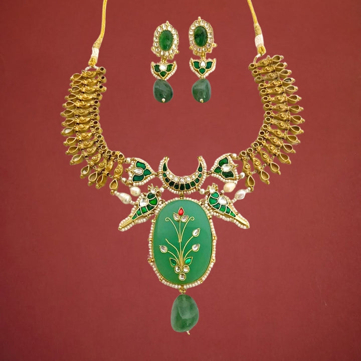 Panna meena necklace