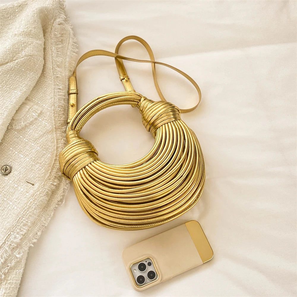 Aurora Gold Sculptural Bag