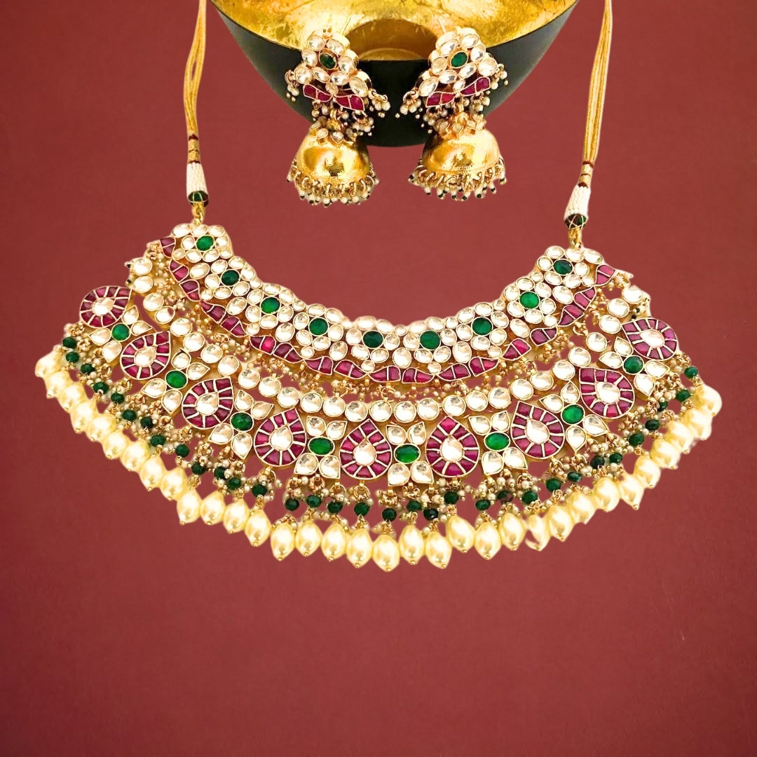 Jadau Moti Mughal Necklace