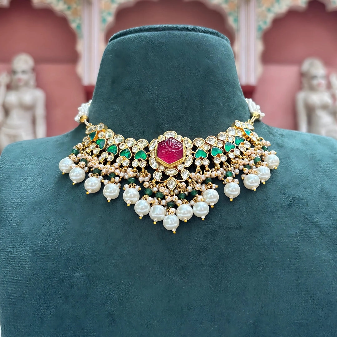 Pankhuri Jadau Set – A Symphony of Heritage