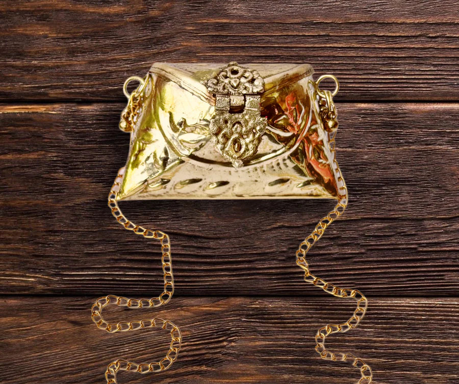 Golden Envelope Chain Bag