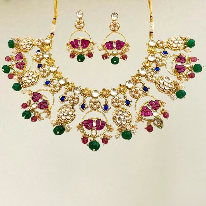 Jadau kamal ragini necklace