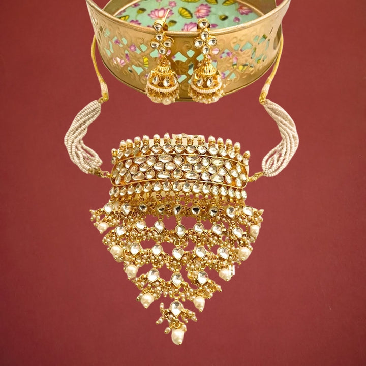 Saanjh Moti Kundan Necklace