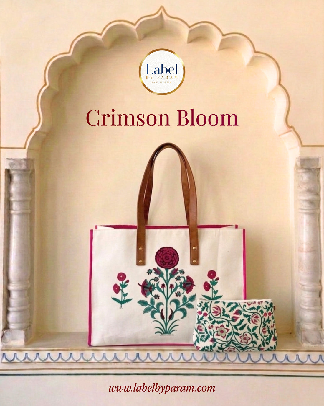 Crimson Bloom Tote