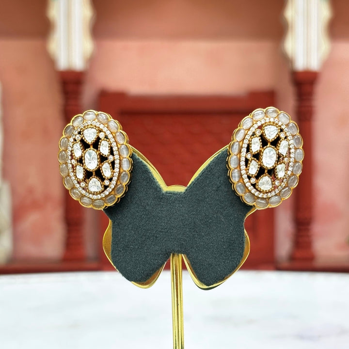 Noor Oval Kundan Studs