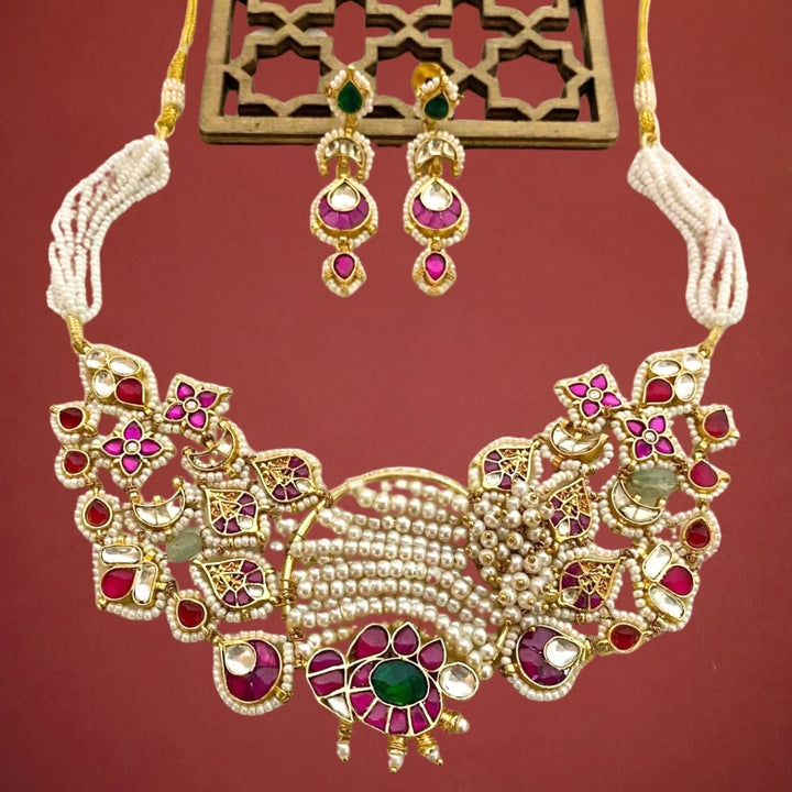 Jadau fool baagh necklace