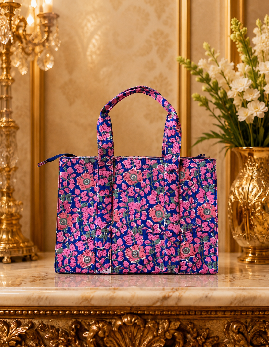 Gulabi Neelkamal Tote