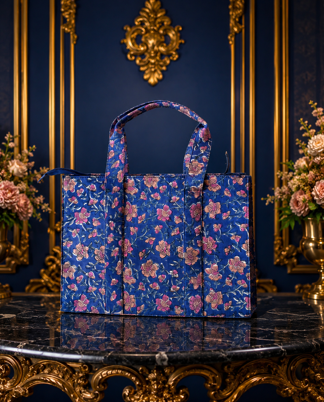 Gulnaar Indigo Bloom Tote