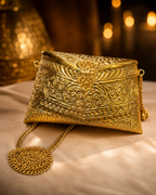 Royal Filigree Gold Clutch