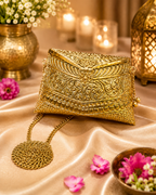 Royal Filigree Gold Clutch