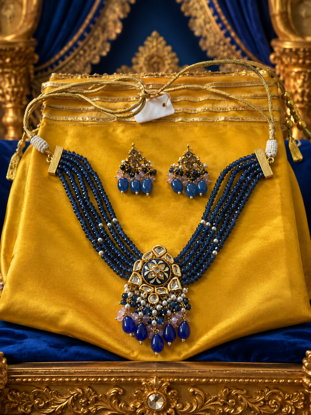 Neelkamal Rajsi Kundan Haar Set