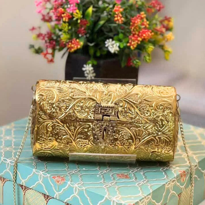 Lustra Bags Gold Clutch