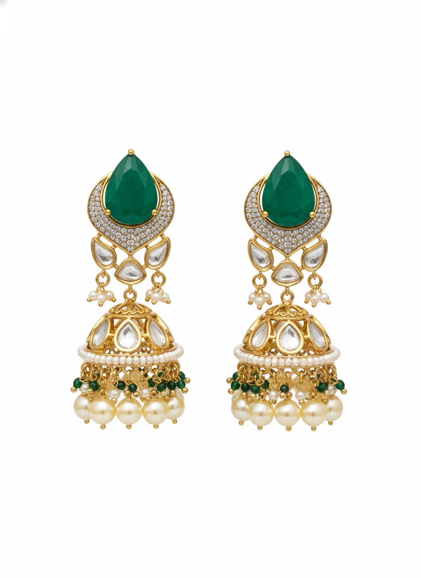 Teardrop Raj Jhumkas