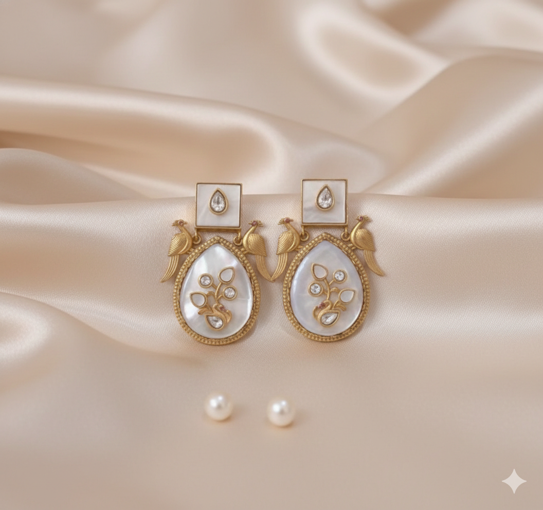 Ivory Noor Drop Earrings