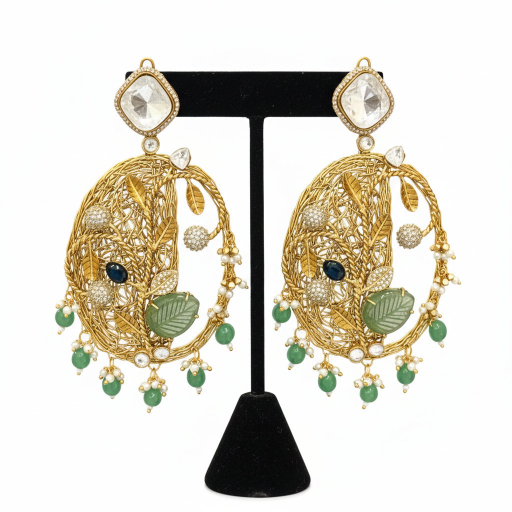 Vanraaj Filigree Statement Earrings