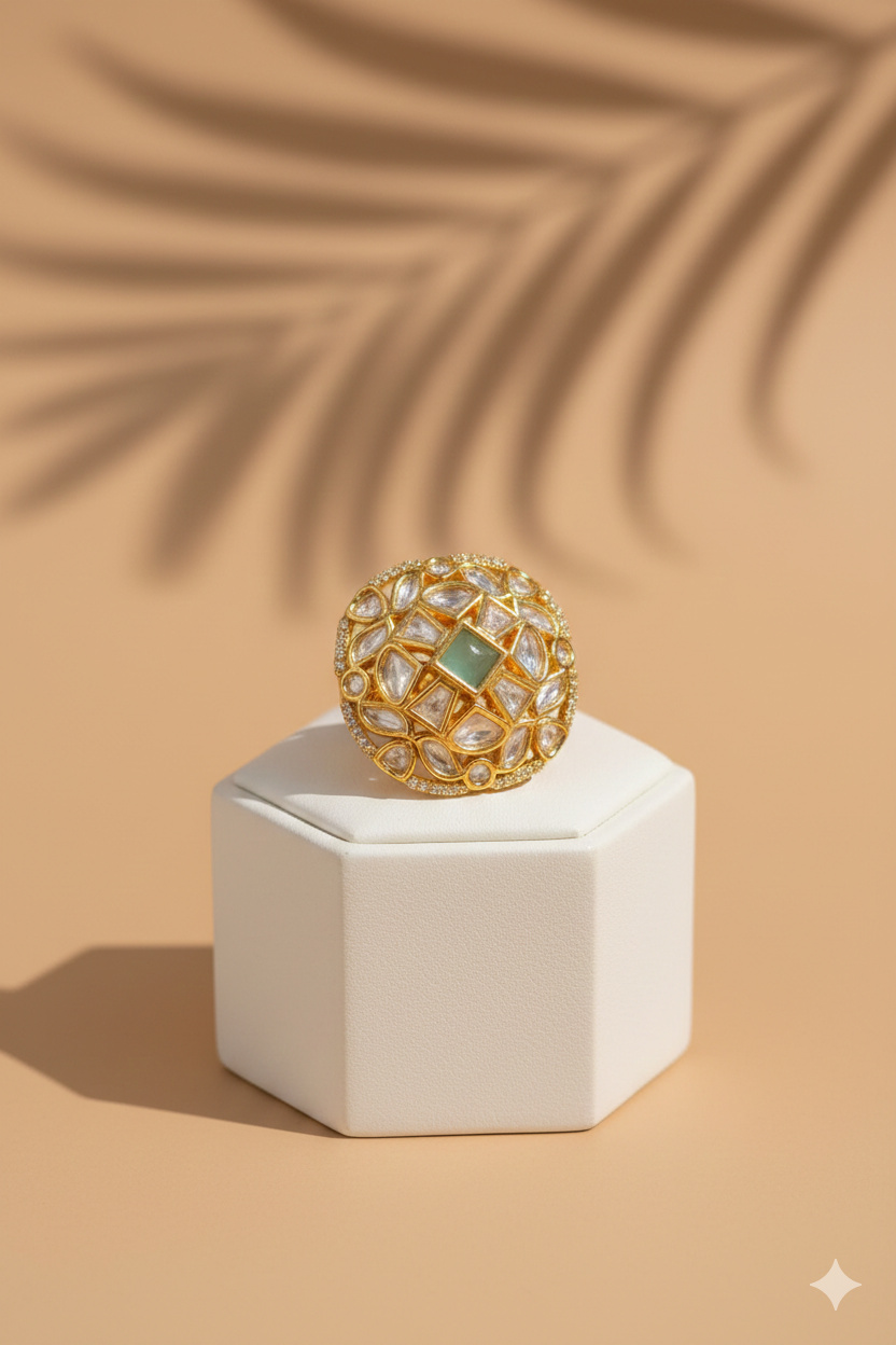 Zariya Polki Dome Ring