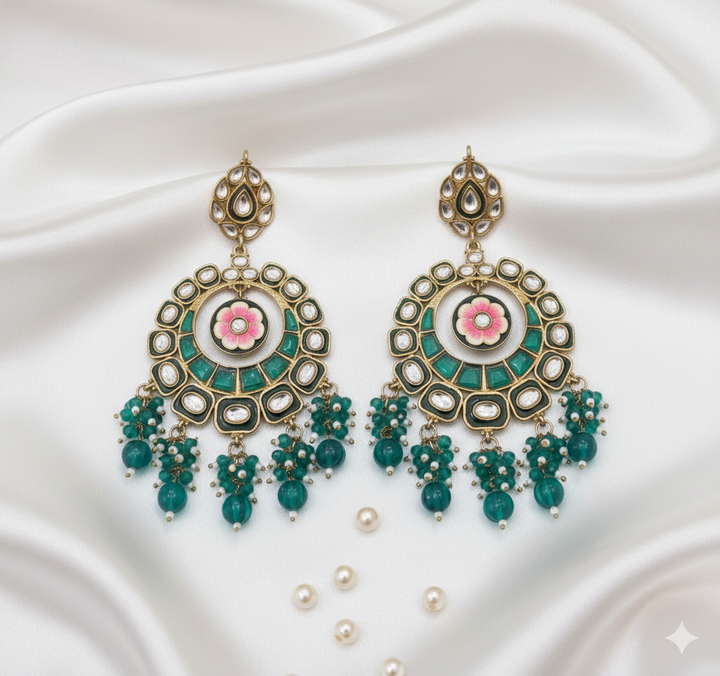 Gulbahar Meena Chandbali Earrings