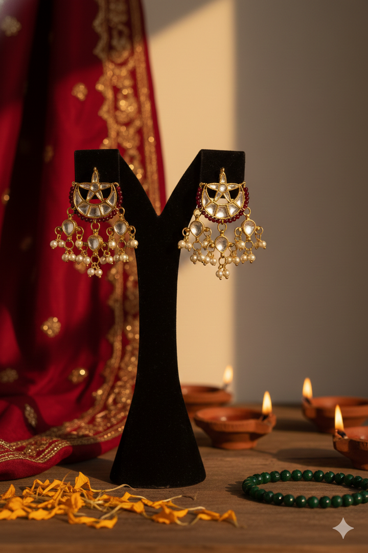 Noorangi Chand Tara Earrings