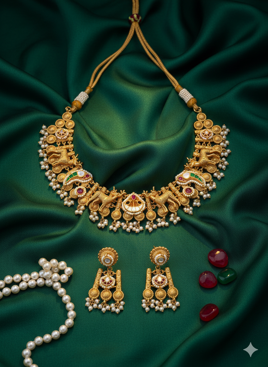 Rajsi Gaj Viraasat Temple Necklace Set