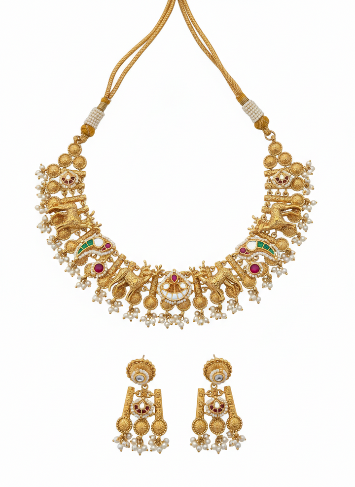 Rajsi Gaj Viraasat Temple Necklace Set