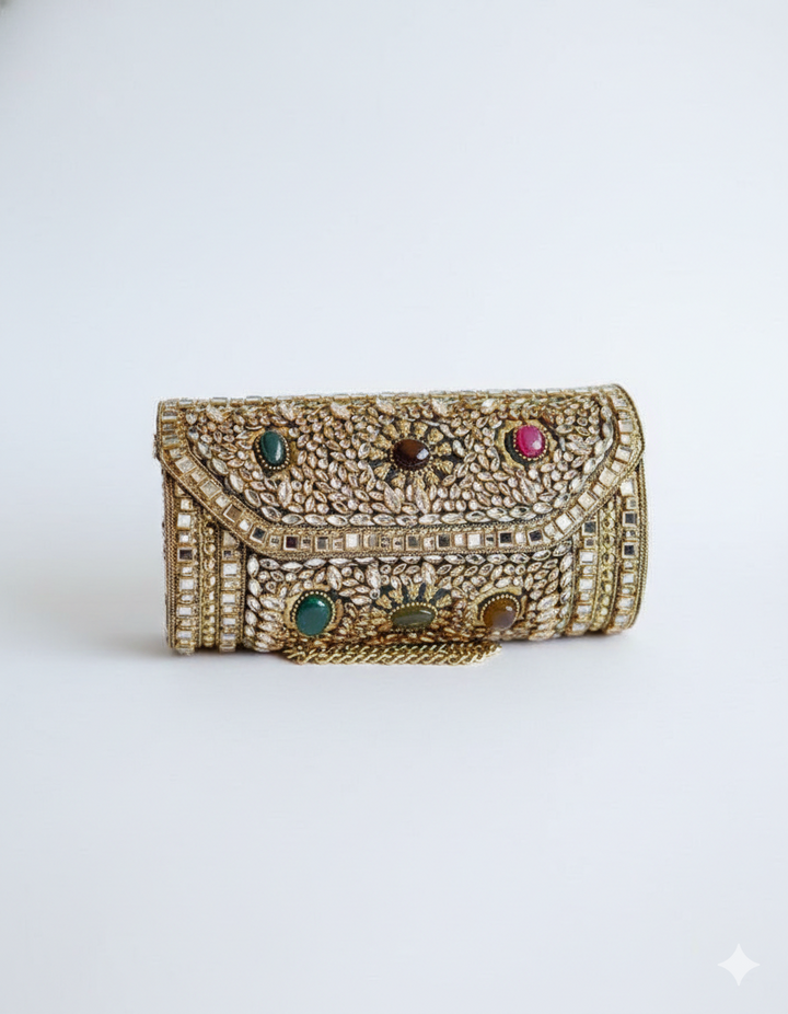 Royal Handcrafted Kundan Clutch
