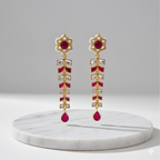 Laal Jharna Earrings