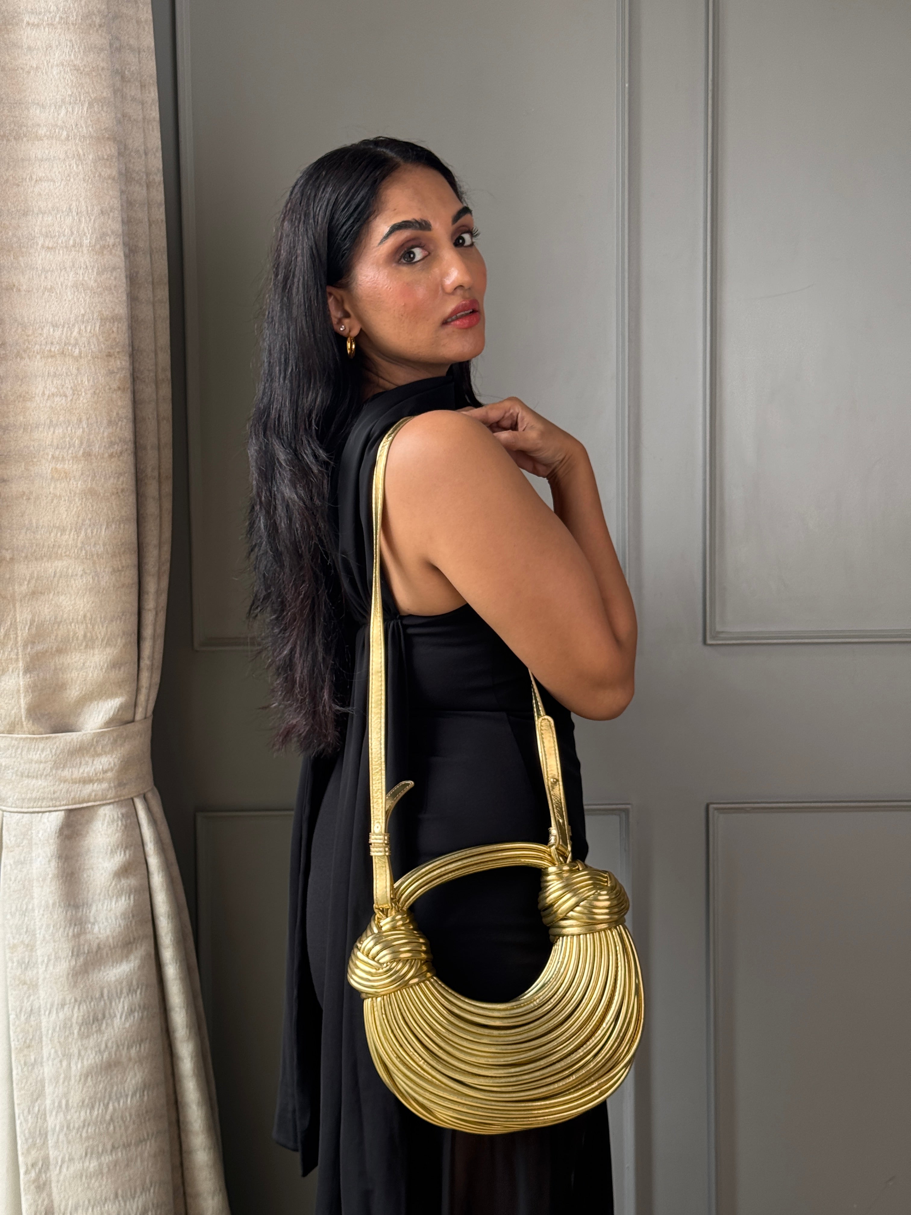 Aurora Gold Sculptural Bag