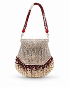 Noor-e-Maharani Silver Filigree Potli Bag