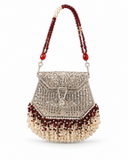 Noor-e-Maharani Silver Filigree Potli Bag