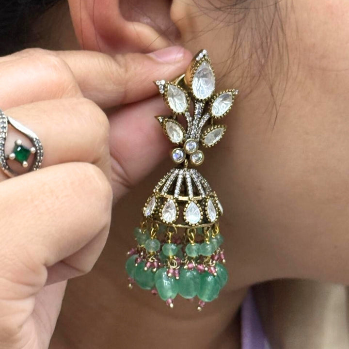 Panna Pushp Raj Jhumkas