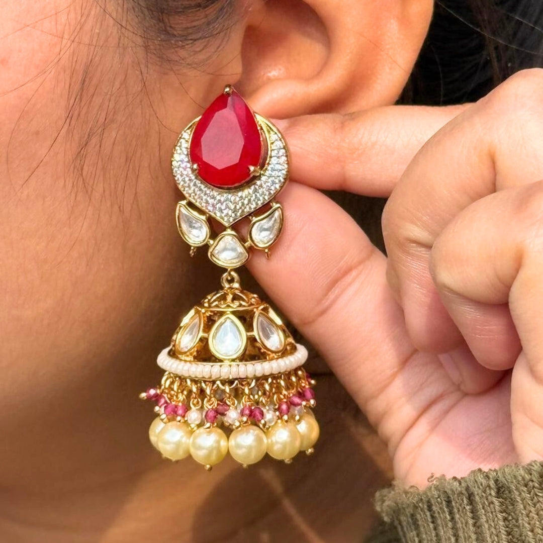 Teardrop Raj Jhumkas