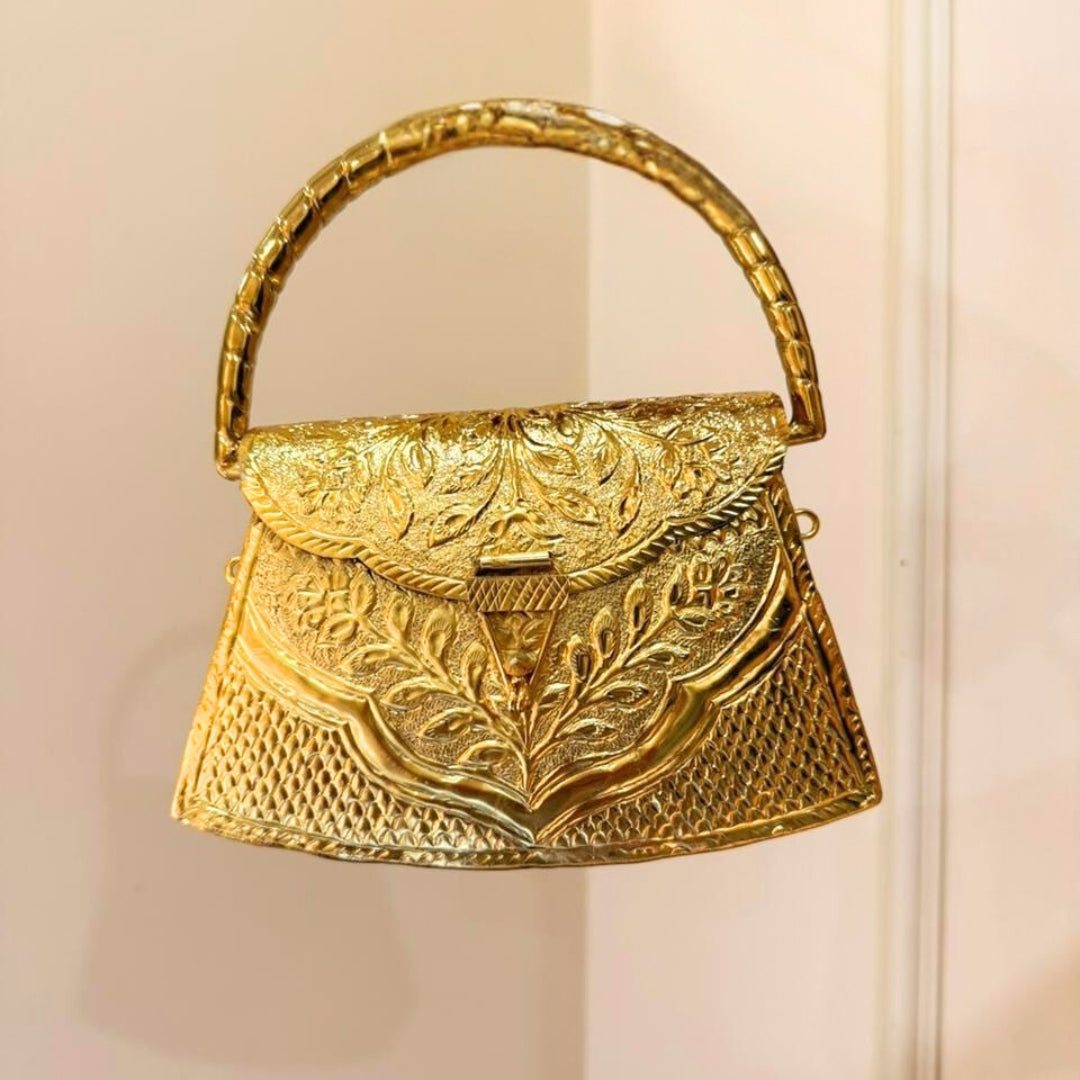 Rajsi Varnika Heritage Brass Handbag
