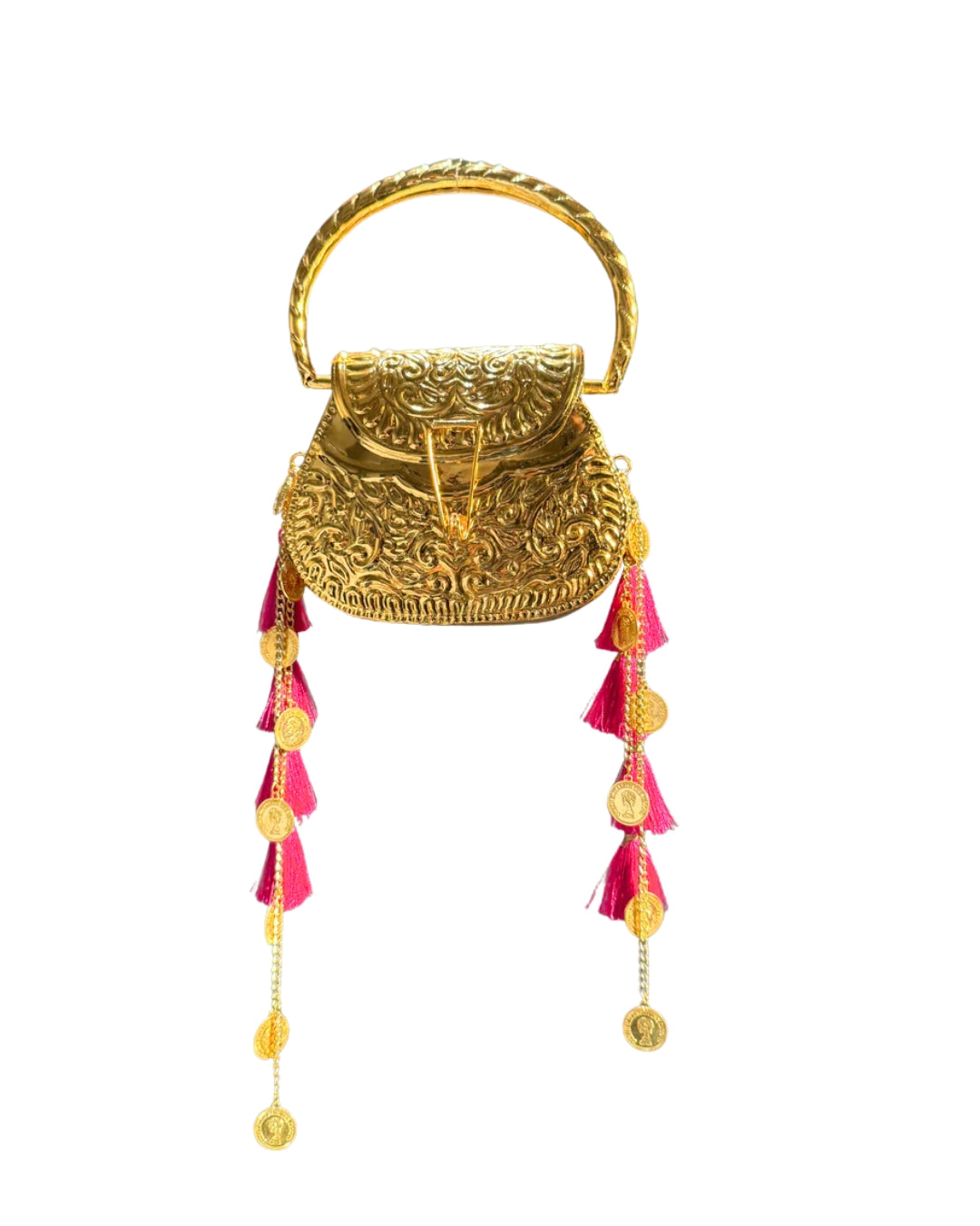 Regal Gold-Plated Tassel Handbag
