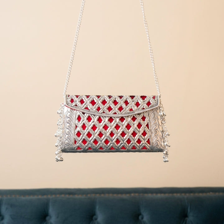 Noorjaal Crimson Handbag