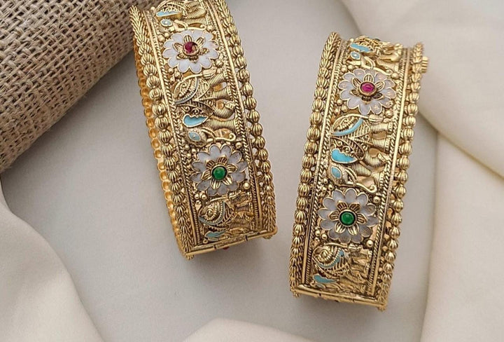 Neelkamal Vilas Bangles  🌸 Where Lotus Blooms Meet Royal Blue Grace 🌸