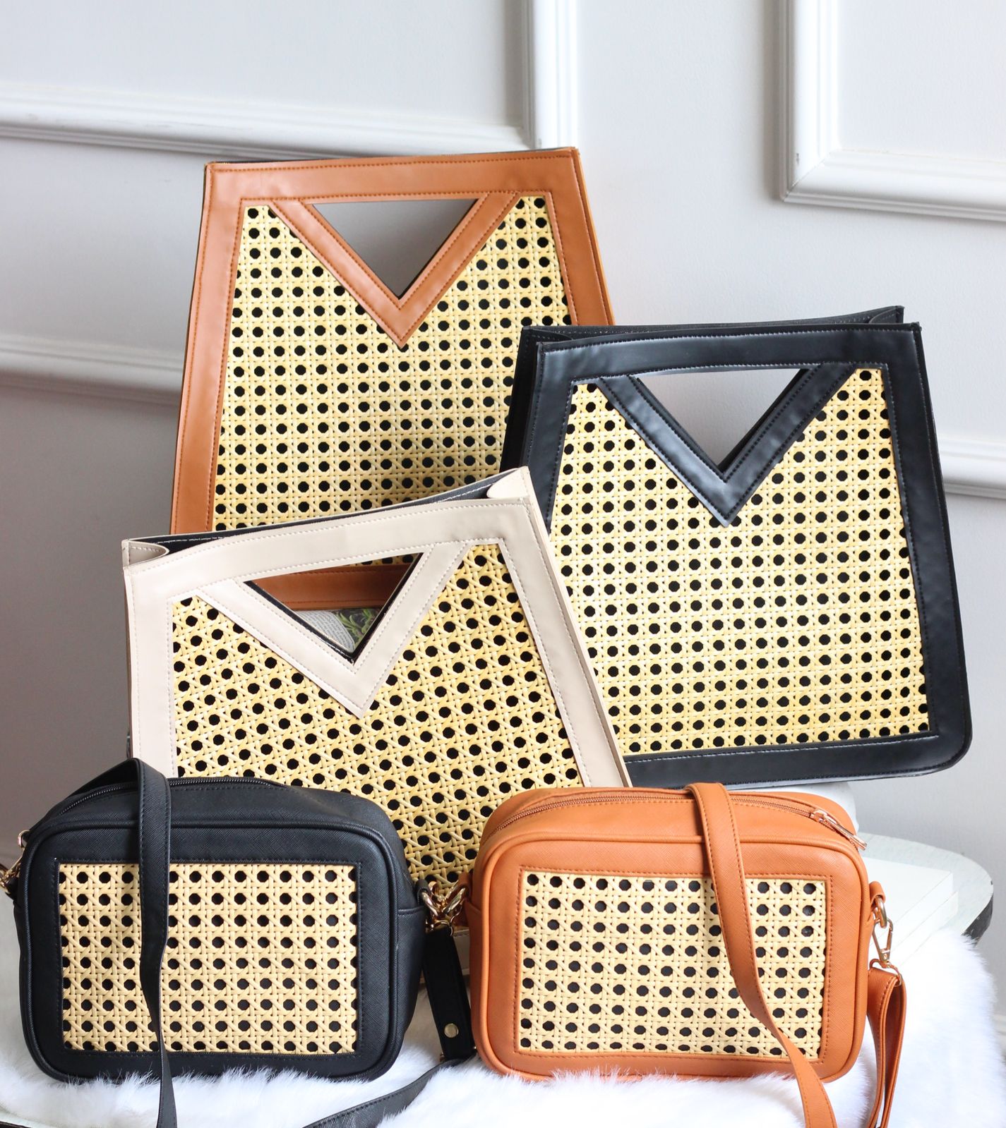 V-Cut Cane Handbag – Classic Craft. Modern Muse