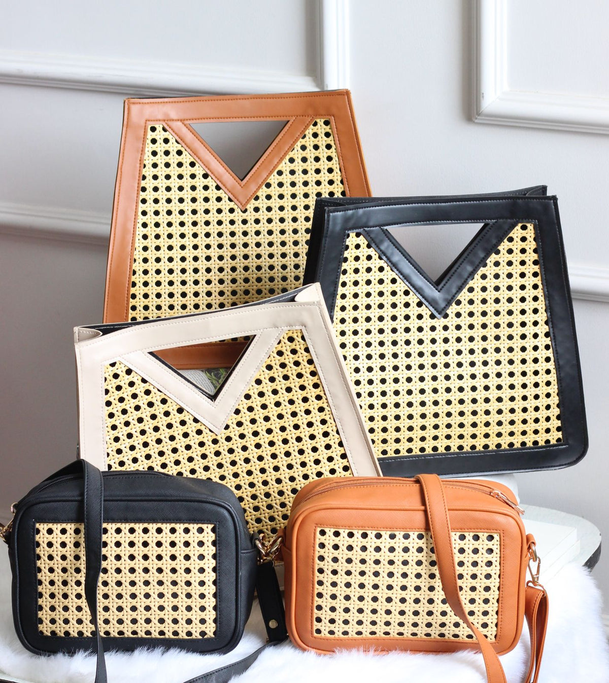 V-Cut Cane Handbag – Classic Craft. Modern Muse