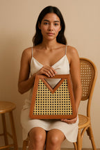 V-Cut Cane Handbag – Classic Craft. Modern Muse