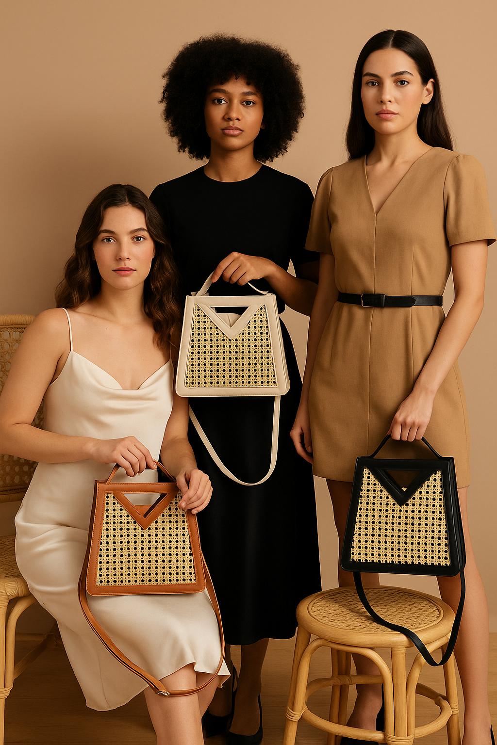 V-Cut Cane Handbag – Classic Craft. Modern Muse