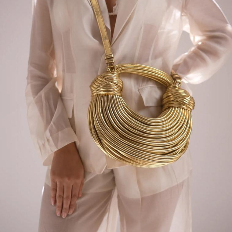 Aurora Gold Sculptural Bag