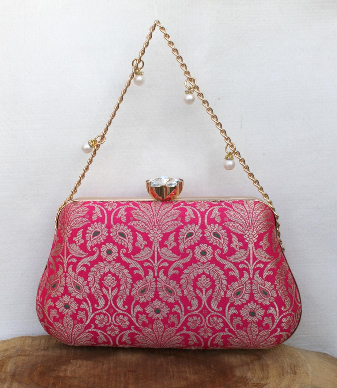 Pure Banarasi Brocade Royal Clutch