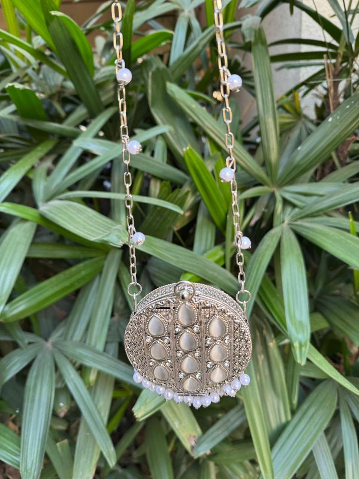 Maharani Jewel Mini Brass Bag