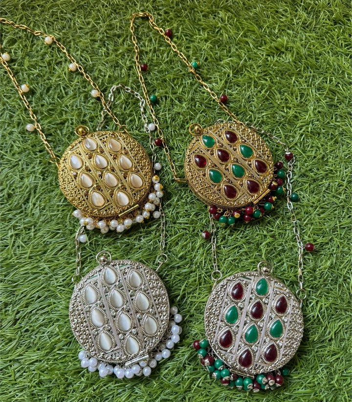 Maharani Jewel Mini Brass Bag